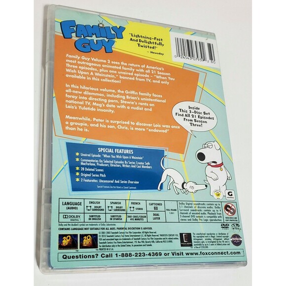 amily Guy Seasons 1–3 DVD Lot | Classic Animated Comedy | Tested & Working - Picture 10 of 12